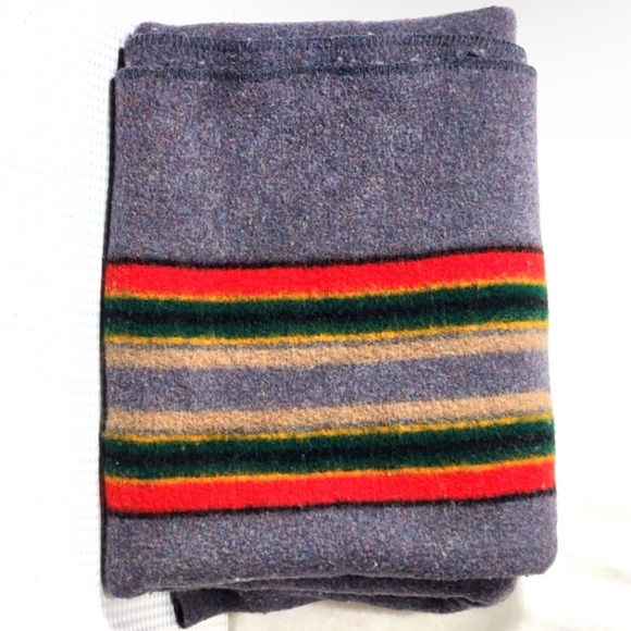 Pendleton Bedding Vintage Pendleton Yakima Camp Blanket Gray Wool